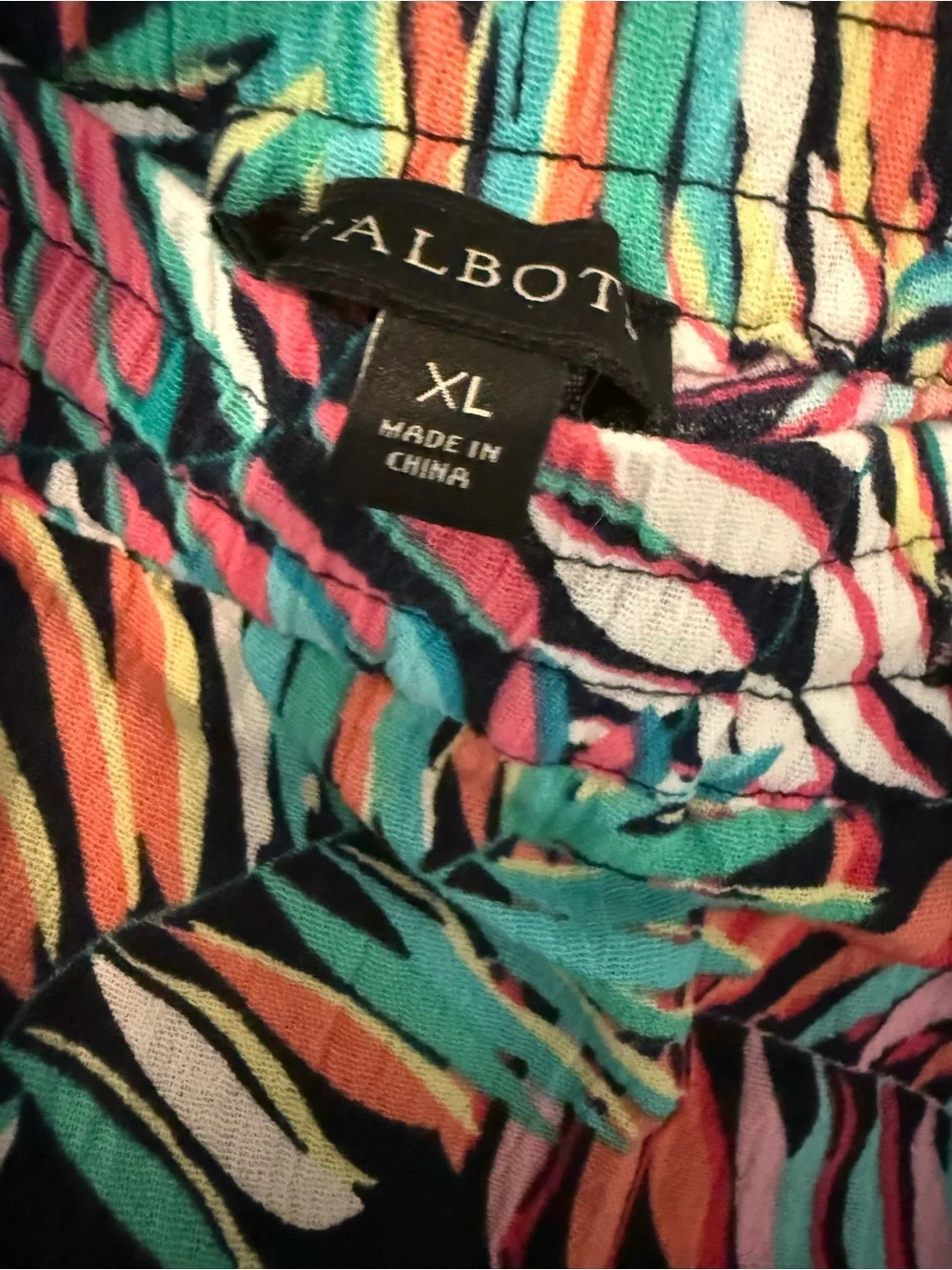 Talbots colorful tropical